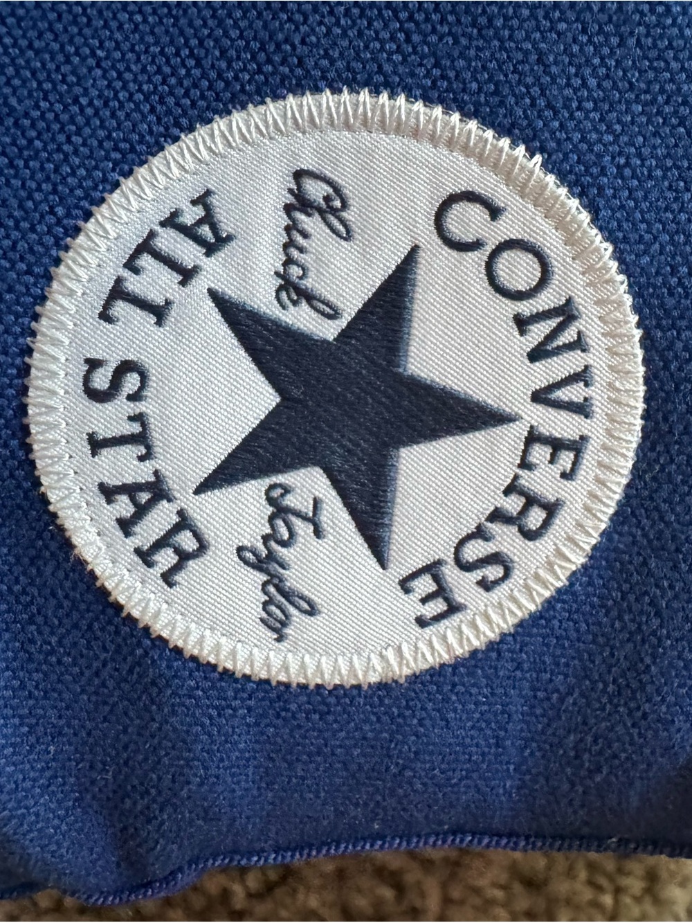 Classic High-Top converse chuck Taylor Sneakers in Navy and White - Picture 10 of 12